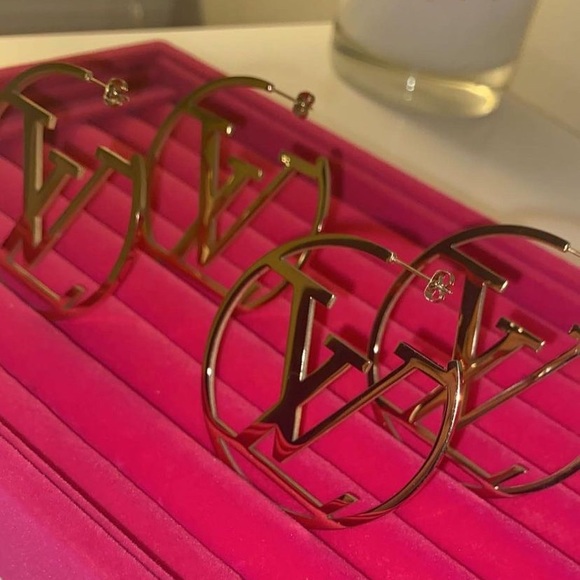 Luxe Logo Hoops - Picture 4 of 5